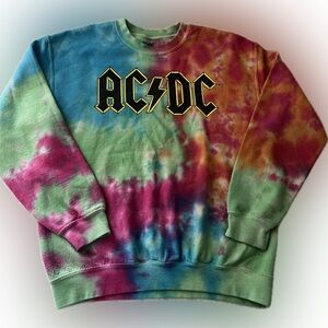 AC/DC Unisex TieDye Sweatshirt!  Beautiful color, some pilling. Sz M